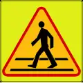 A-16 "pedestrian crossing ahead" (other version)