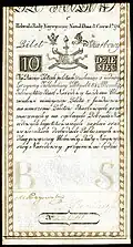 10 Zlotych, first issue of 1794