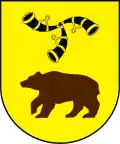 The coat of arms of Węgrów, Poland