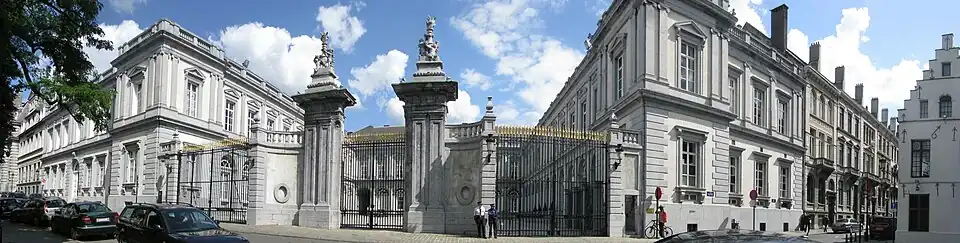 View of the façade of the building from the street
