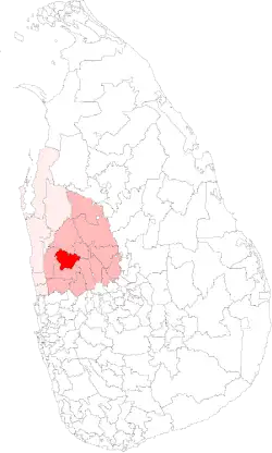 Location of Panduwasnuwara