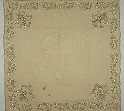 Panel made of silk, piña, and metallic threads (1800s)