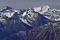 Copper Peak centered, with Mt. Fernow (left) and Glacier Peak (right)