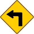 P-01 Sharp curve to the left