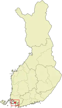 Location of Pargas in Finland