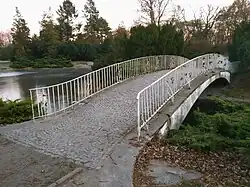 Bridge with love padlocks