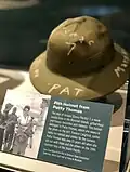 Patty Thomas's pith helmet from 1944 at The National WWII Museum. It was given to her by troops of Group Pacific 7, a naval supply base in the Naval Base Marshall Islands.