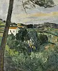 Paul Cézanne: Provençalische Landschaft mit rotem Dach
