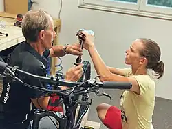 Paula with her trainer Andreas Kurmann (2020)