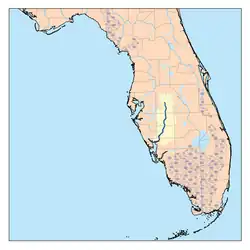 Map showing route of the Peace River