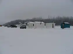 Ice fishing huts