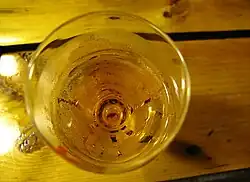 White wine in a glass