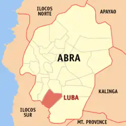 Map of Abra with Luba highlighted