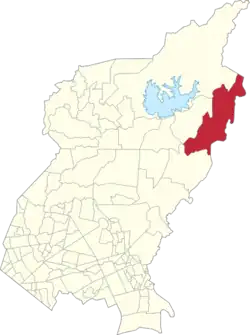 Map of Quezon City showing Bagong Silangan
