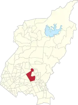 Map of Quezon City showing Barangay Pinyahan