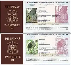 Symbolic passports issued to the Philippine eagle pair, Geothermica and Sambisig, loaned to Singapore.