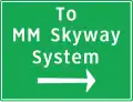 Expressway approach sign