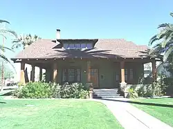 The Dr. George Brockway House was built in 1908 and is located at 506 E. Portland St. Dr. Brockway was a physician who moved to Florence, Arizona from New York in 1894. He served as the Pinal County superintendent of public health as well as two terms as mayor of Florence. He later relocated to Phoenix and built this house in what is now the Evans-Churchill neighborhood of Phoenix. It was listed in the Phoenix Historic Property Register