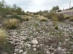 Dried up Salt River bed leading to the Joint Head Dam