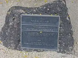 Pueblo Grande Ruin National Historic Landmark Marker. Marker and contents are the work of the US Dept. of the Interior, therefore PD.