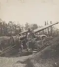 A 145 Mle 1916 in firing position during World War I.