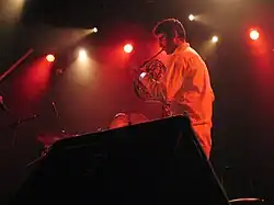 Pietro Amato performs with Bell Orchestre in 2006.