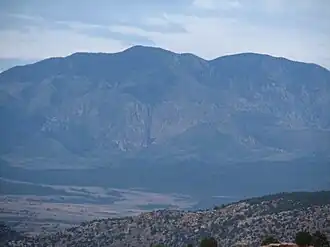 A photo of the Pine Valley Mountains from Lower Sand Cove