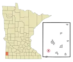 Location of Ihlen, Minnesota