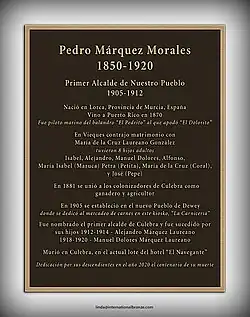 Centennial Plaque for Pedro Marquez