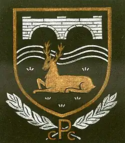 Poloc Cricket Club's logo depicting aspects of its location