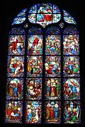 Stained glass inside the Cathédrale Saint-Maclou de Pontoise