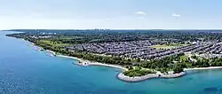 Aerial view of Port Union, Toronto in 2024