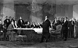 Painting of a meeting