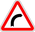 Dangerous curve to right