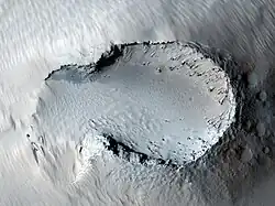 A cinder cone on southern flank of Pavonis Mons.