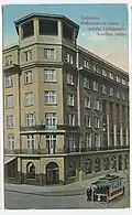 Angle of the LKB building, 1920s postcard