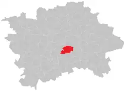 Location of Záběhlice in Prague