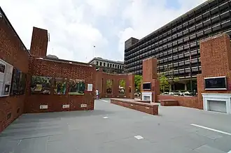 Memorial at the site of the former President's House.