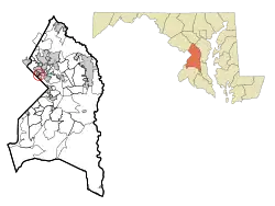 Location of Cottage City, Maryland