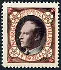 Prince Olav on a 1928 'National aid' Christmas seal of Norway