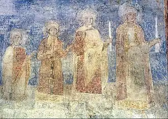 Princely group portrait. South wall of the nave,  1000