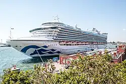 Caribbean Princess docked in Cobh, 2017