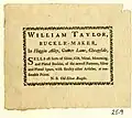 Advertisement card for a buckle-maker