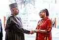 The Vice President of Nigeria, Shettima Kashim, with Olayinka David-West.