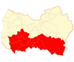 Location in the Libertador General Bernardo O'Higgins Region