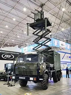Proximus Prometheus-MF5 electronic warfare system on truck