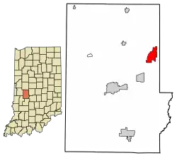 Location of Heritage Lake in Putnam County, Indiana.