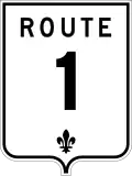 Route 1 marker