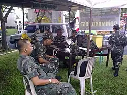 Reservists from the HHC, 1502IBDE(RR) and 20IB(RR) manned the Tactical Command Post at the Holy Cross Memorial Park in San Bartolome, Novaliches, Quezon City during (Undas 2010) Security Operations.