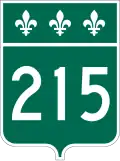 Route 215 marker